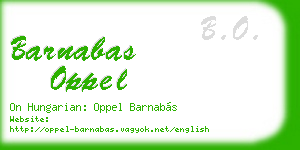 barnabas oppel business card
